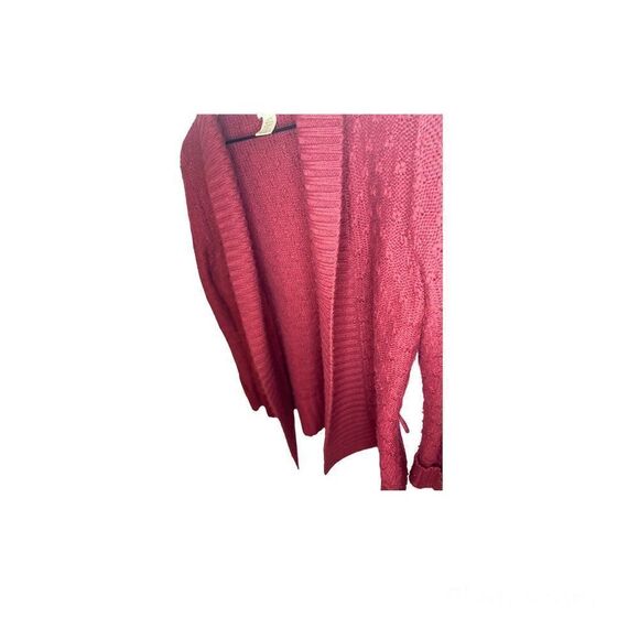 St. John's Bay Red Sweater Knit Cardigan - Picture 2 of 3
